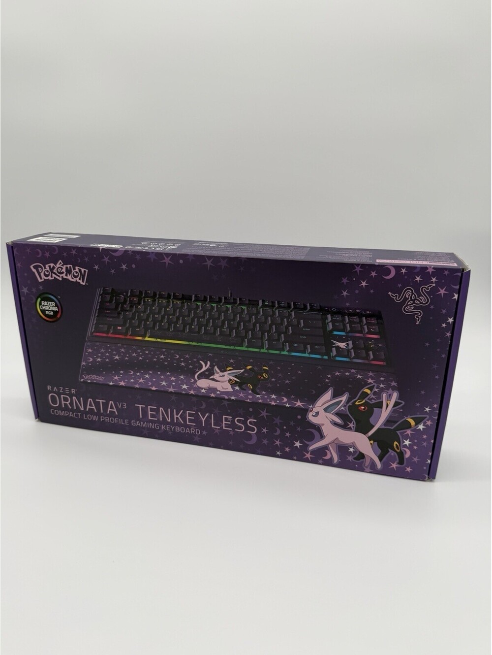 Razer Ornata V3 Tenkeyless RGB Keyboard - Espeon & Umbreon Edition- NEW